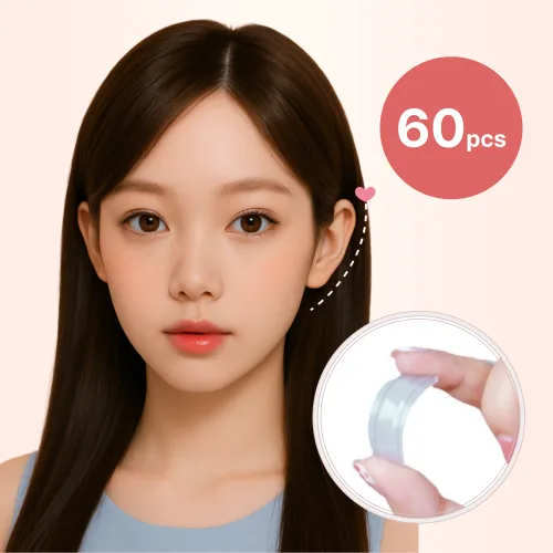DECOR 누운귀 테이프 리프팅 스티커, 60개, 투명