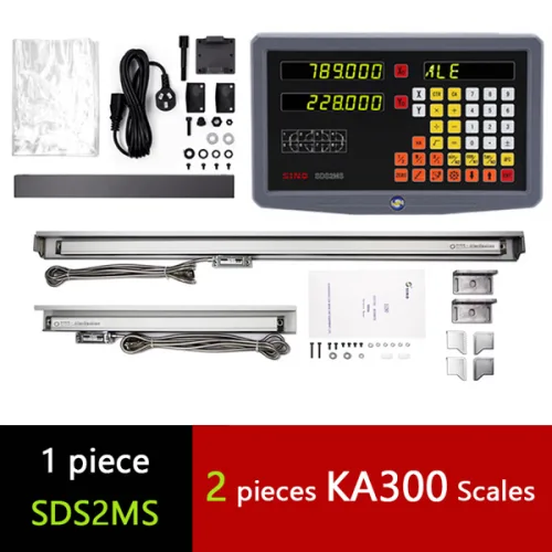 Sino 2 축 SDS2MS 선반 밀링 DRO 세트 디지털 KA300 KA500 선형 체중계 TTL 0 005mm KA 300 광학 인코더 눈금자