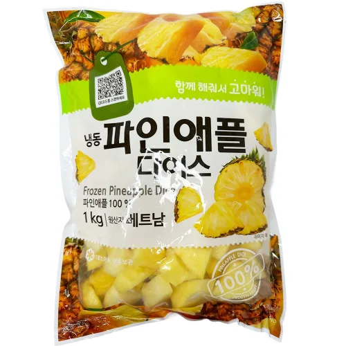 [굿챈스]냉동 파인애플 다이스, 1kg, 2개