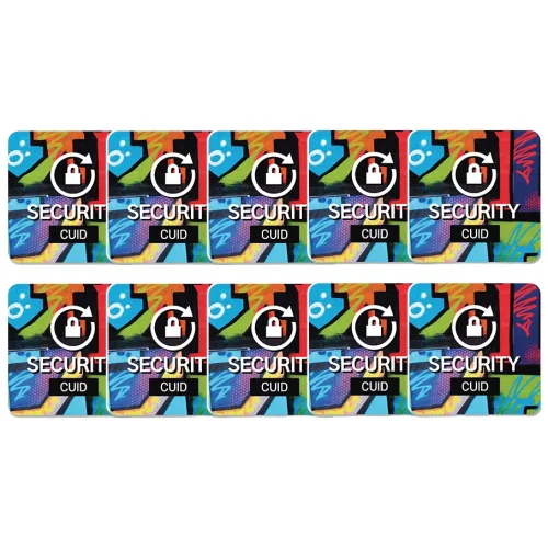 CUID PVC 스티커 태그 MCT RFID 도어락 공동현관 복사 스마트폰 10개 세트, 10개, 01. 25X25 사각 PVC 디자인(No.1P)