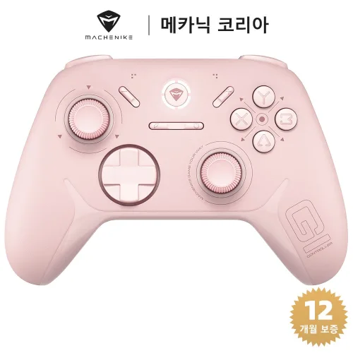 Machenike 메카닉 G1 무선 게임패드 듀얼 1000Hz 쿼드 홀 시스템 PC 안드로이드 iOS 닌텐도 스위치2 호환 게이밍 컨트롤러, 1개, G1-핑크(홀 시스템)