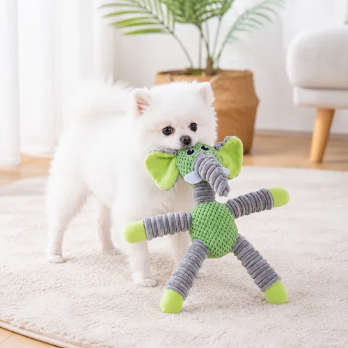 애치비 물고 흔들기 좋은 강아지 애착인형 장난감 40*20cm, 1개, 그린코끼리