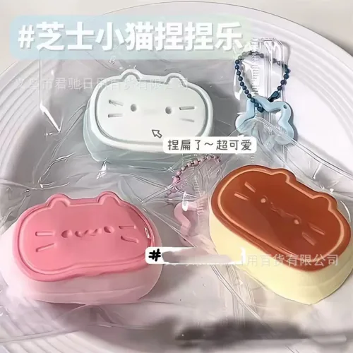 삐삐라뿌말랑이 장남감 스퀴시, 1개, 고양이 치즈 말랑이