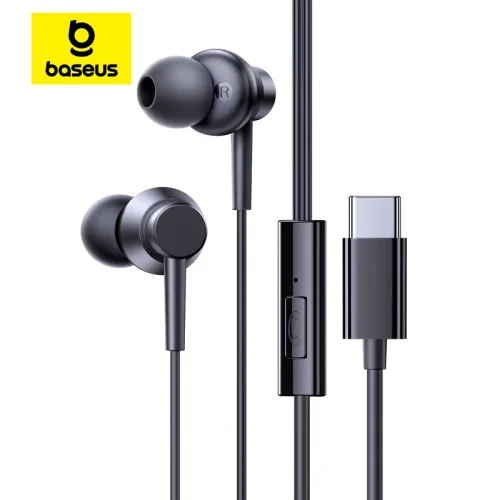 Baseus Encok CZ11HZ11 유선 이어폰 Type-C3.5mm 잭 헤드폰(마이크 120 포함) ° 노트북 컴퓨터 태블릿 전