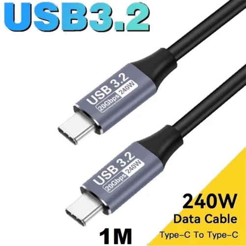 8K USB4 유형 C 케이블 40Gbps 240W PD3.1 QC4.0 Samung Thunderbolt 4 고속 충전 케이블 Thunderbolt3 USB