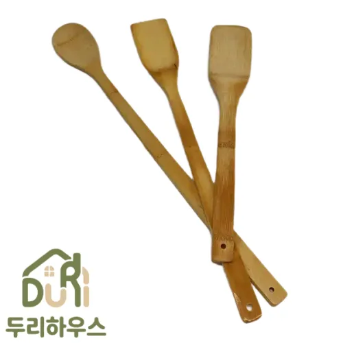 두리하우스 대나무 요리용 대나무 대용량조리용 식기 대장주걱 세트