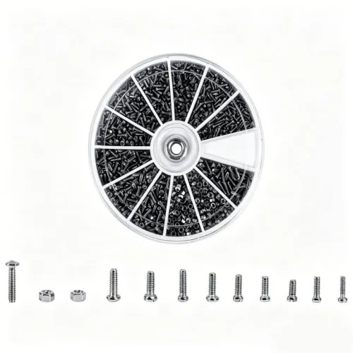 CYTGOUPER 600PCS 소형 나사 너트 모음 키트 12종 M1.2 M1.4 M1.6 스테인리스 스틸 마이크로 시계 수리 제조기 전자 제품 안경 수리용