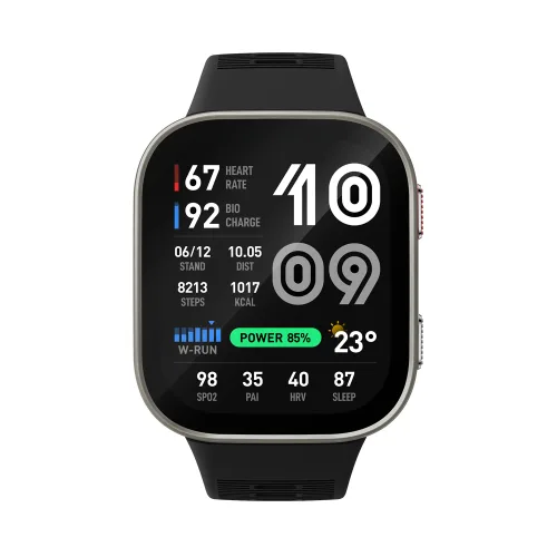 어메이즈핏 빕맥스 스마트워치, GPS + 블루투스, 49mm, 실버