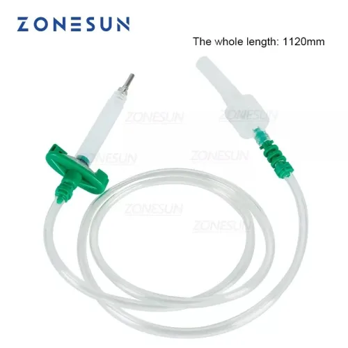 ZONESUN 자동 전기 액체 충전 기계용 핀홀드 노즐 플라스틱 튜브