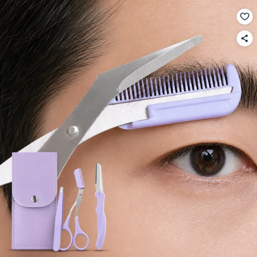 여성 남성 모두 만족한 눈썹칼 눈썹 숱가위 눈썹 정리기 세트