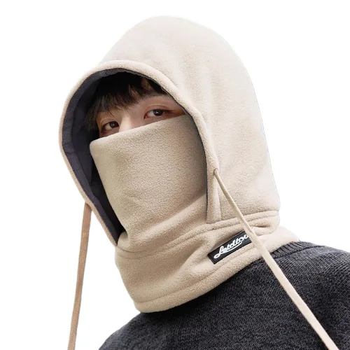 케이엠 남여공용 겨울 방한용 3in1 바라클라바 넥워머 모자, 베이지