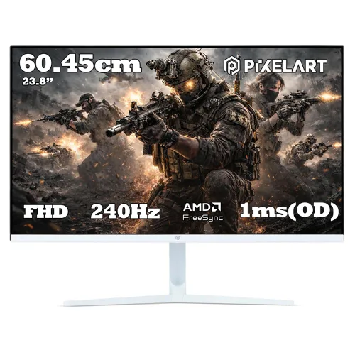 픽셀아트 FHD 240Hz FAST IPS 패널 1ms 게이밍 모니터 화이트, 60.45cm, X2424W(일반)