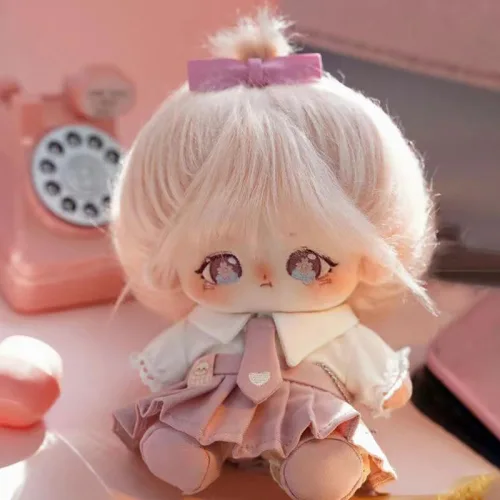 티니숲속 20cm 솜인형 루루 뼈깅 가발 의상 세트, 1개, 루루+가발+하트타이 원피스세트, 20cm