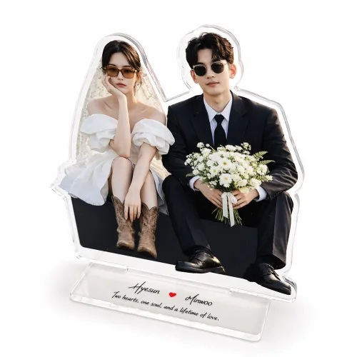 등신대 아크릴 굿즈 결혼식 웨딩 굿즈 아기 반려동물 연예인 스탠드 액자, 1개, 라미투명