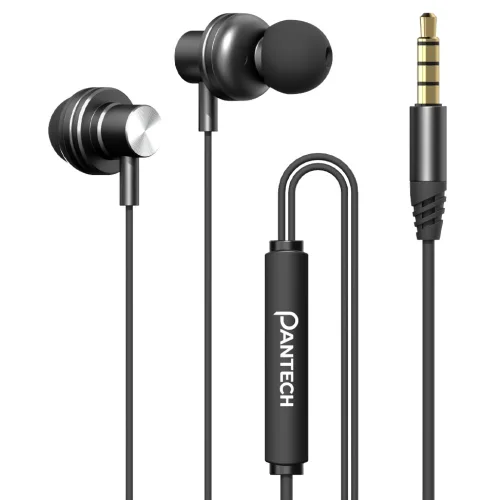 팬택 스테레오 커널형 메탈 유선 이어폰 3.5mm, 블랙, PT-MEH-0135