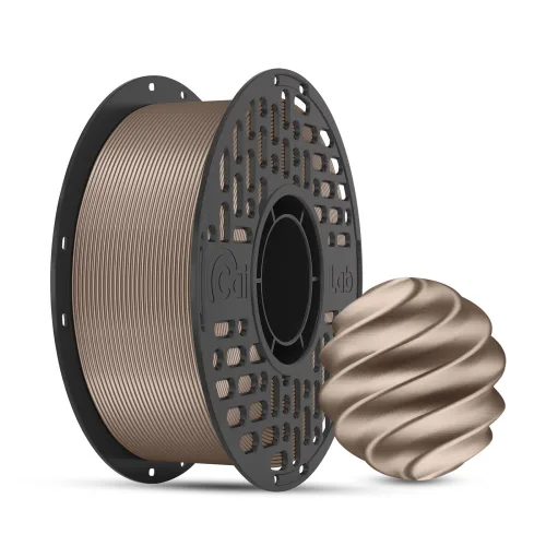 CaiLab 메탈 PLA 3D프린터 필라멘트 1kg 1.75mm 금속광택 금속질감 피규어 소품 모형 제작용(P1S, P2S, A1, H2D등) 호환, 샴페인 골드, 메탈릭 광택 시리즈