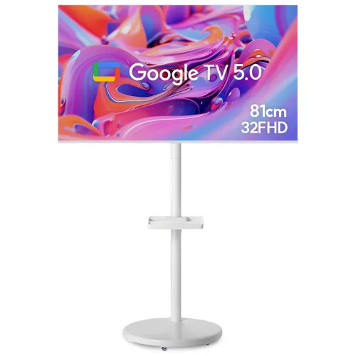 스카이뷰 화이트에디션 삼탠바이미 81cm(32인치) FHD 스마트 이동식 TV 중소바이미 삼텐바이미, 고객직접설치, 이동형 스탠드, 삼탠바이미 셋트, 81cm(32인치)