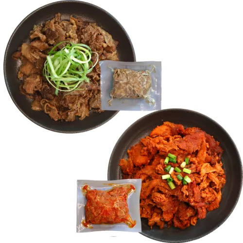 여우마을 수제반찬 진짜 연탄에 구운 대구 북성로 완조리 연탄불고기 간장맛+고추장맛 묶음, 1세트