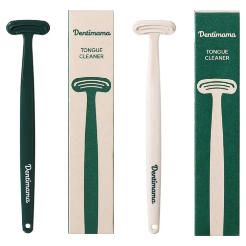 덴티마마 혀클리너 그린 + 아이보리, 15g, 1세트