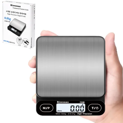 Riwonas 초미니 정밀 전자저울 1kg/0.01g 충전식 가정용 계량전자저울 주방저울, 1세트, MC-K1