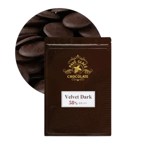 파베글라스 다크 커버춰 리얼 초콜릿 58% Velvet Dark Couverture Real Chocolate, 1개, 100g