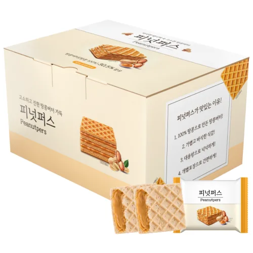 피넛퍼스 피넛버터 웨하스 대용량 과자, 1개, 500g
