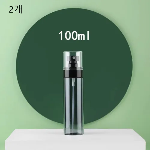 미스트 스프레이 용기 100ml, 2개, 투명 블랙