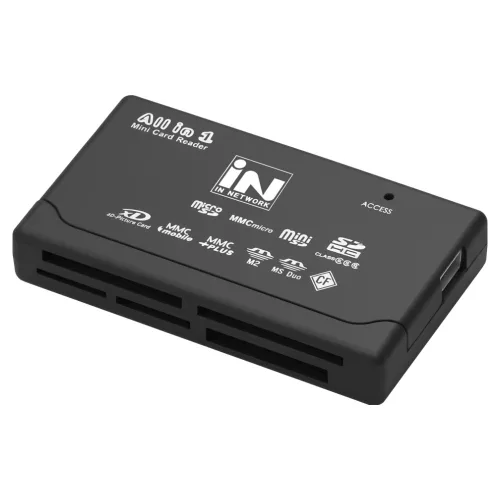 인네트워크 USB2.0 지원 MMC / MS / M2 / XD /CF / TF / SD 호환 6슬롯 멀티 카드리더기, 1개, 혼합색상, IN-UACARD
