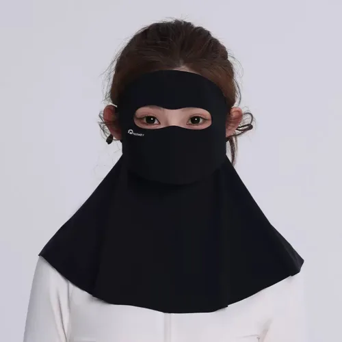 HERON 전면 자외선 차단 아이스 실크 마스크 음료 섭취 가능 운전 야외 차양