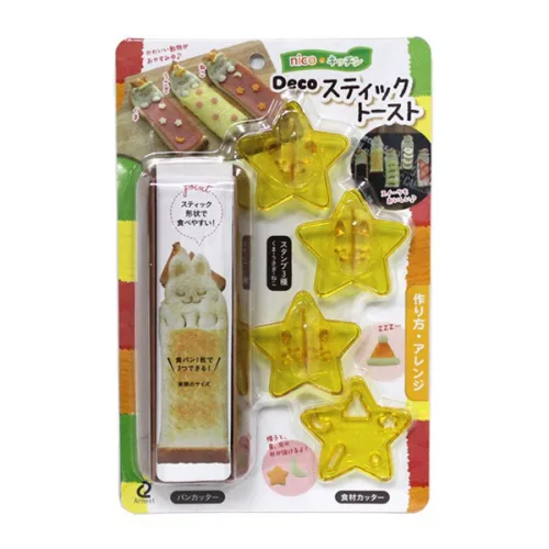 데코스틱토스트 커터 + 스탬프 세트, 혼합 색상, 1세트