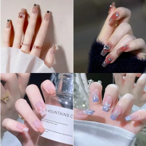 루미네아 네일아트 (1+1) 예쁜 데일리 셀프 네일팁 인조손팁 24pcs 120종 입고, 1세트, Z267