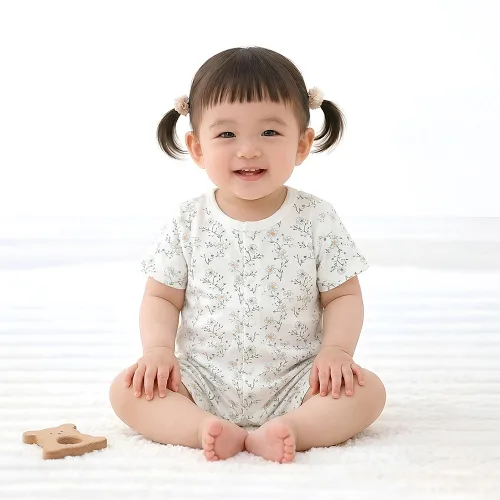 마롤로뜨 코튼 나염 반팔 바디수트