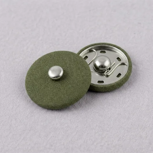 18mm 천스냅단추 똑딱이 버튼 의류수선용 재봉 부자재, 5개, 카키