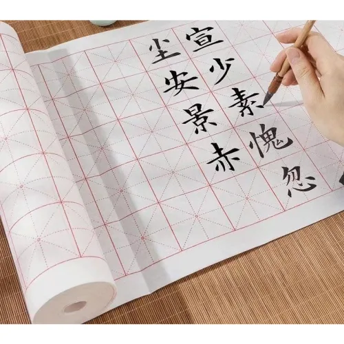선주화지 롤타입 격자 한글 한문 서예 캘리그라피 붓글씨용 연습용 화선지 종이, 1개