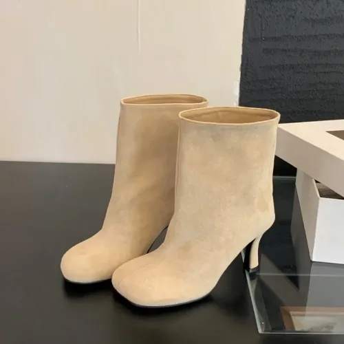 Eilyken 스트리트 스타일 Pleated Round Toe 여성 발목 부츠 얇은 뒤꿈치 겨울 간결한 첼시 Botas Mujer