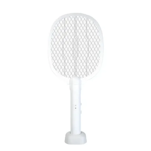 2 in 전기 모기채 접이식 USB 충전식 해충 퇴치 라켓 3000V UV 라이트 트랩 휴대용 파리채
