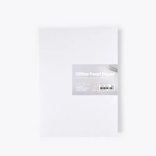 PaperPhant 도톰한(120g) 반짝이 펄 종이(glitter pearl paper) 화이트
