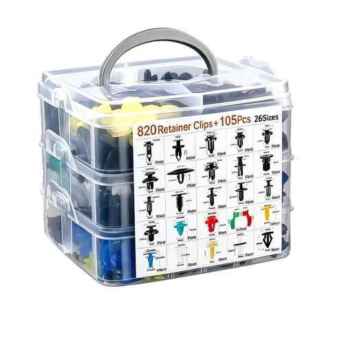 자동차 패널 리무버 키트 925pcs, 범퍼 도어 트림 클립 + 탈착공구 풀세트, 925개, 슈트