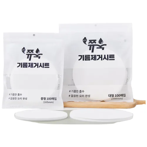 지니 쮸욱 기름제거시트 100매 국내생산 국물기름흡수 유선지, 1개