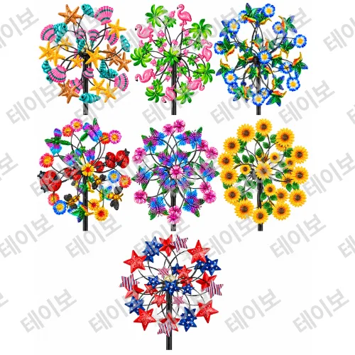 야외 정원 풍차 장식 대형 철제 바람개비 빈티지 회전 조형물 네덜란드 스타일 포토존 꾸미기