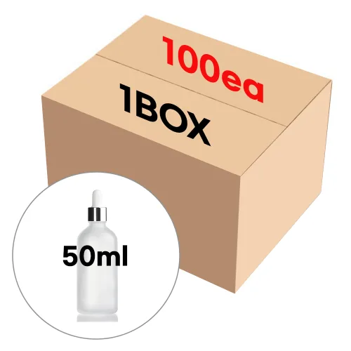 실버 뚜껑 50ml 1BOX 100개 스포이드 불투명 공병 향수용기