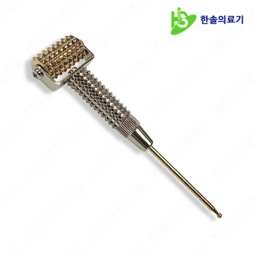 한솔 롤러 지압기 수동 마사지 롤러압진기, silver, 1개