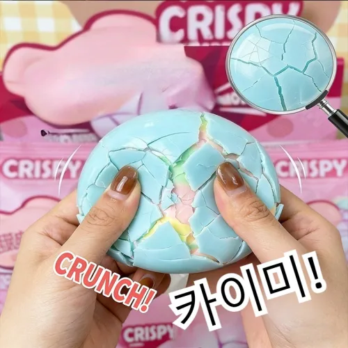 부수는 쾌감 왁스 왁뿌볼 크런치 크랙 팝핑 슬라임 깨지는 ASMR 스트레스 해소 말랑이