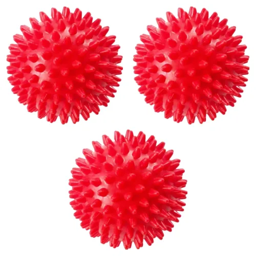 코레시스 근육이완 스파이크 근막볼 마사지볼 7.5cm, 레드, 3개