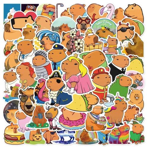 카피바라 스티커 50pcs, 50매