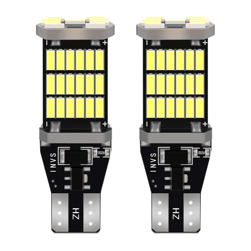 12V LED 전구 6000K 백색 초고휘도 W16W 호환 후미등, 방향지시등, 주차등, 주간주행등, 테일램프용 라이트 키트, T15, 2개