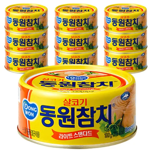 동원 라이트 스탠다드 참치, 100g, 10개