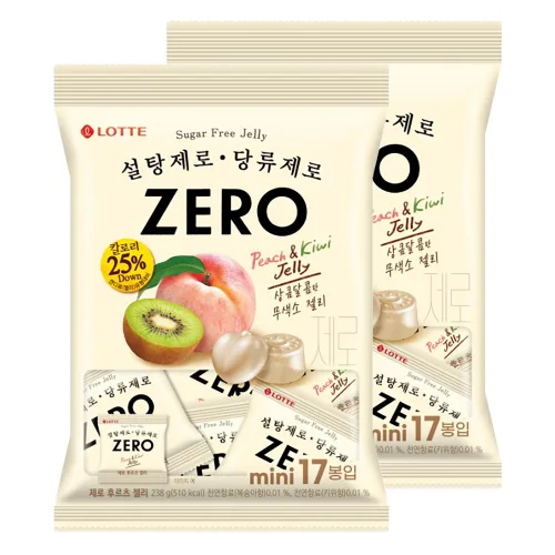 롯데제로 후르츠 젤리 미니 17개입, 238g, 2개
