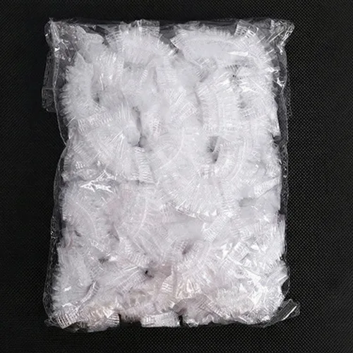 현하컴퍼니 일회용이어캡 염색귀마개 미용실용품비닐, 100개, 투명