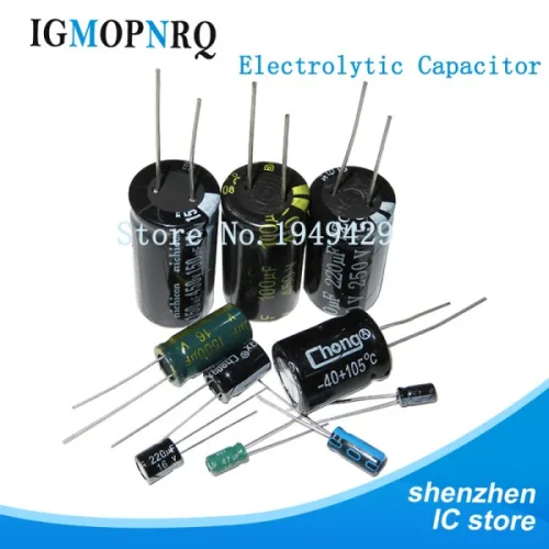 20pcs 35V 470 미크로포맷 알루미늄 전해 콘덴서 4V 10V 16V 25V 100 220 330 680 47 10 22